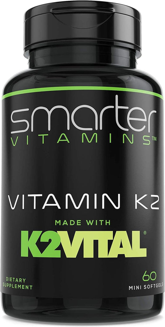 High Potency Vitamin K2 MK7 100mcg Liquid Softgels with K2VITAL and Kale - 60 Count