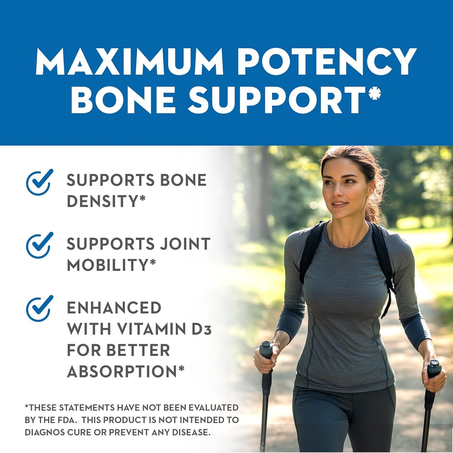 High Potency Vitaminerals 95 Primacal® Bone Support with Calcium and Magnesium for Bone Loss - 120 Tablets