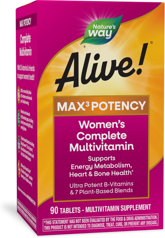 High-Potency Women's Multivitamin with B-Vitamins for Energy, Heart, and Bone Health, 90 Tablets
