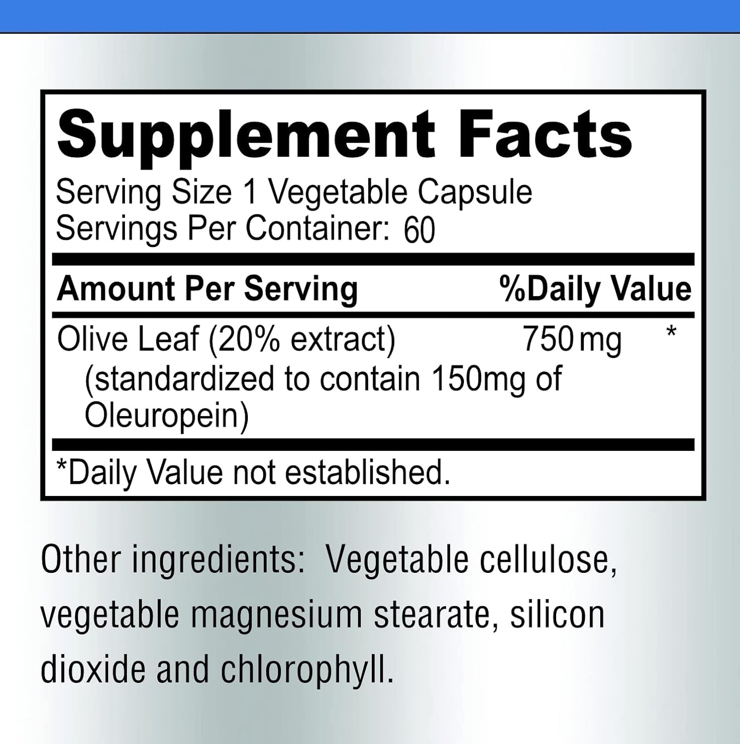 High-Potency YUMMYVITE Olive Leaf Extract Capsules - 20% Oleuropein - 750mg - Vegetarian - Immune Support & Antioxidant - 60 Count - BoostGo Australia