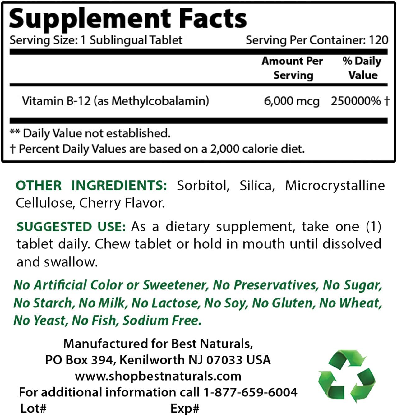 High Potency Zinc Gluconate 50mg & Vitamin B12 6000 mcg Supplement for Immune Support and Energy Boost