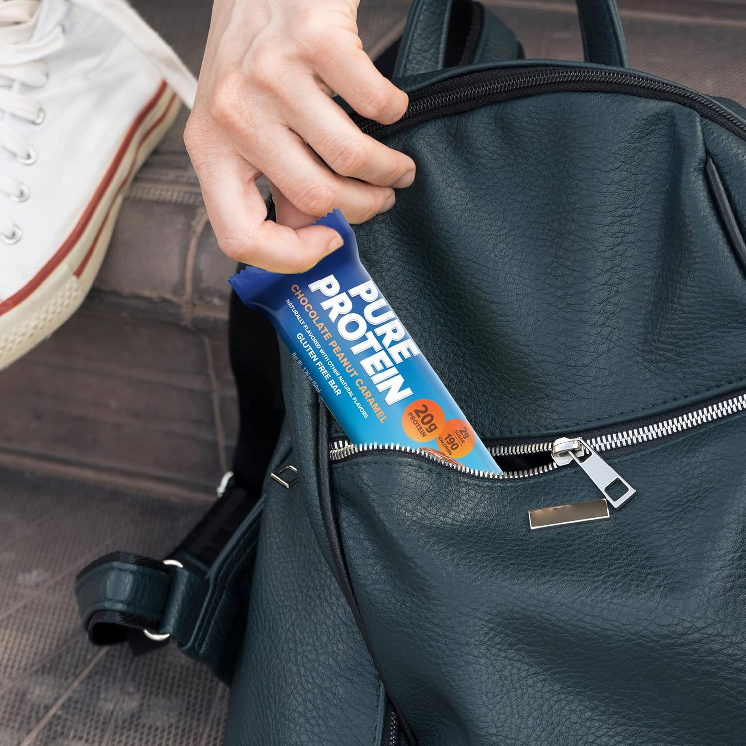 High Protein Chocolate Peanut Caramel Bars, Nutritious Snacks for Energy, Low Sugar, Gluten Free, 1.76oz, 12 Count - BoostGo Australia