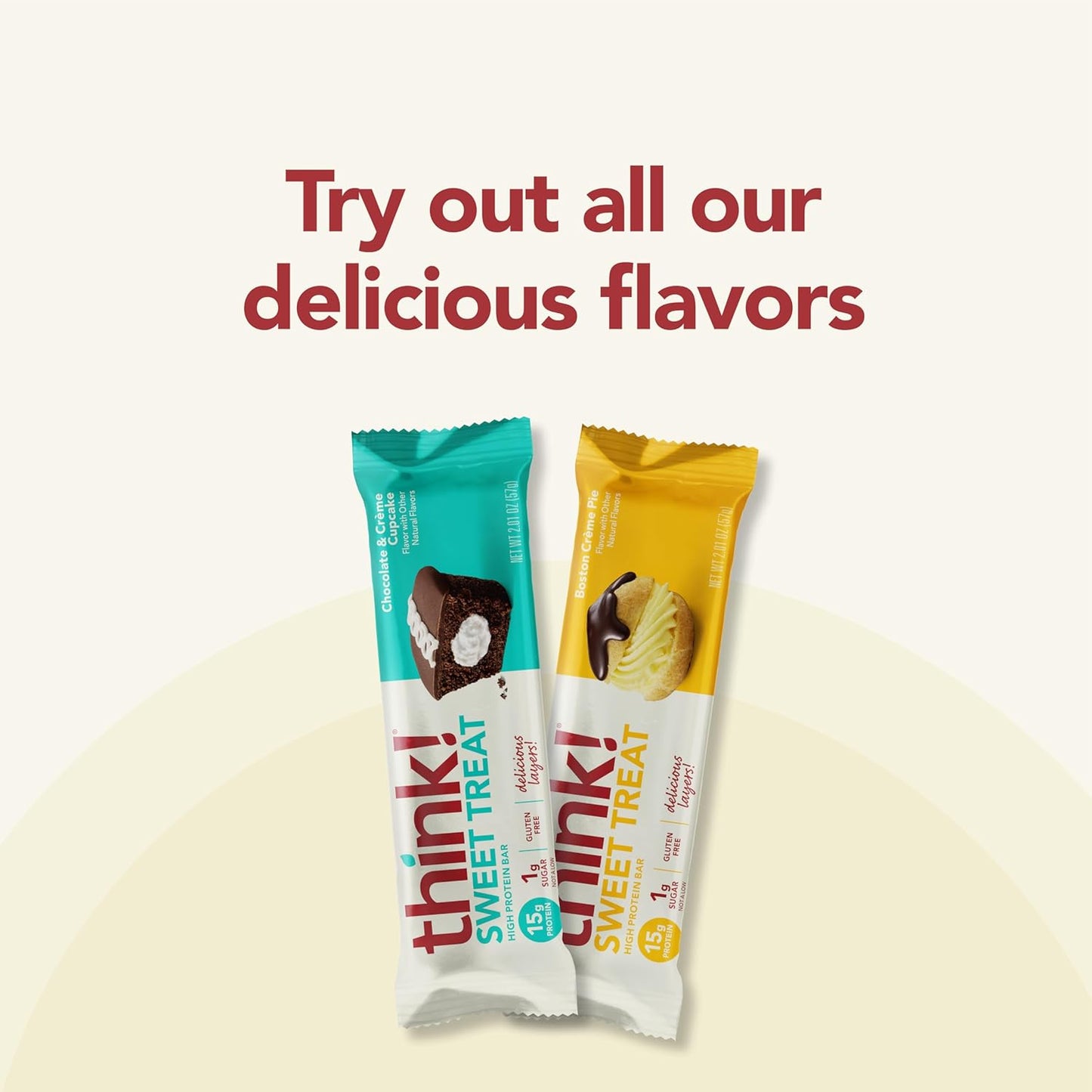 High Protein Gluten Free Kosher Friendly Boston Creme Pie Protein Bars - 10 Count