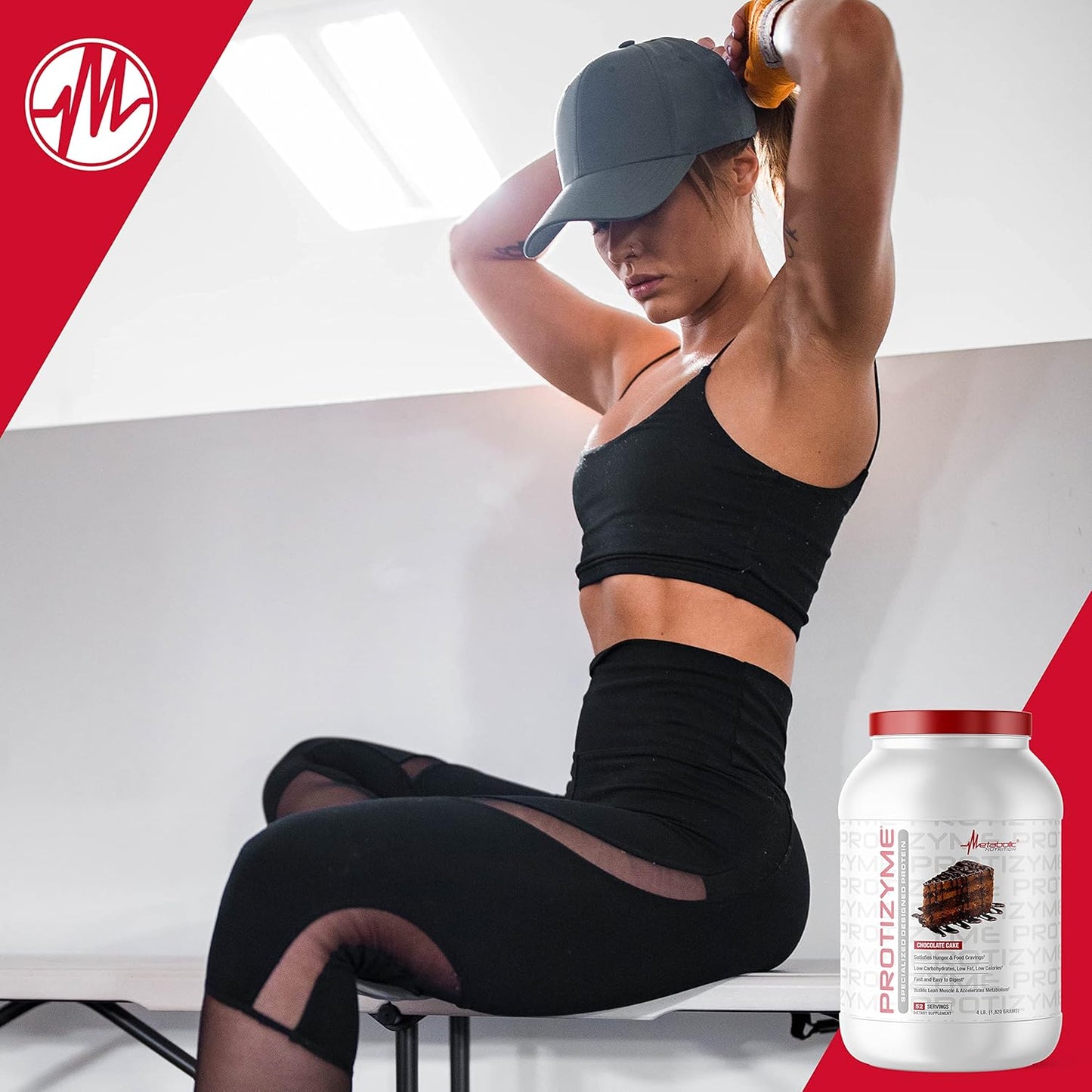 High Protein Low Carb Whey Protein Powder with Digestive Enzymes and Vitamins - 4lb