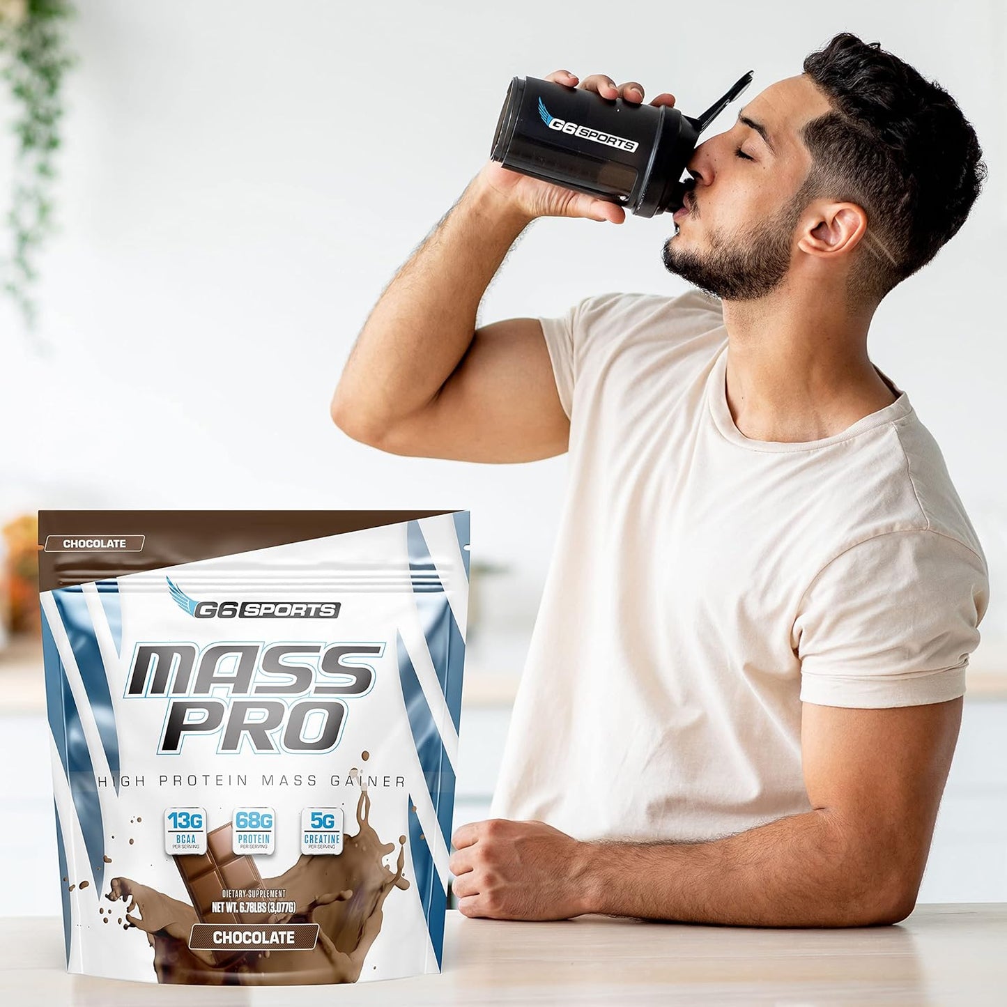 High Protein Mass Gainer with Avocado & Coconut Oil Powder - Chocolate Flavor - 7lb Bag