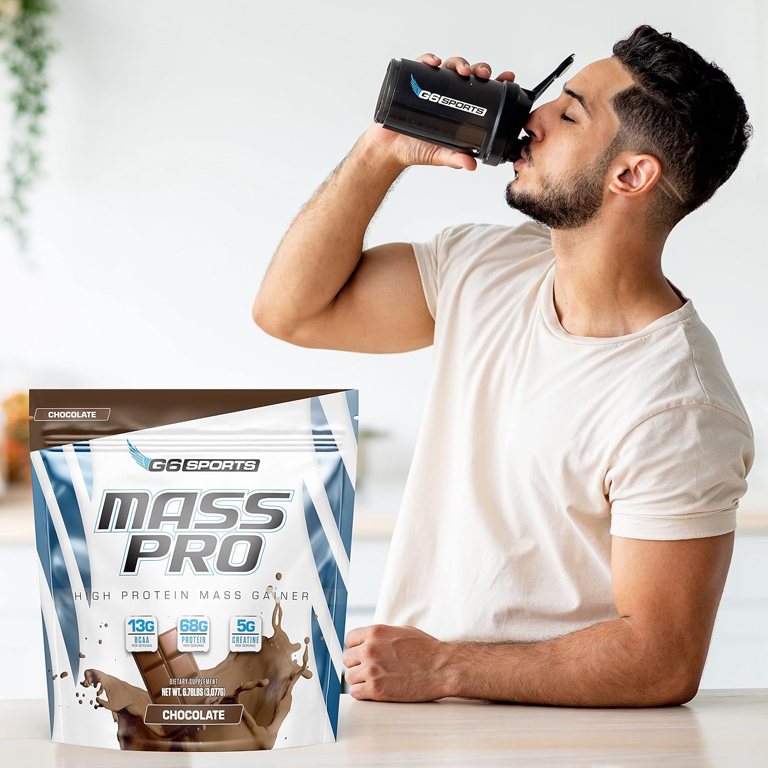 High Protein Mass Gainer with Avocado & Coconut Oil Powder - Chocolate Flavor - 7lb Bag