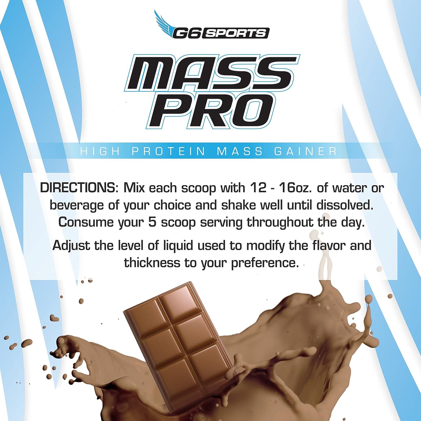 High Protein Mass Gainer with Avocado & Coconut Oil Powder - Chocolate Flavor - 7lb Bag
