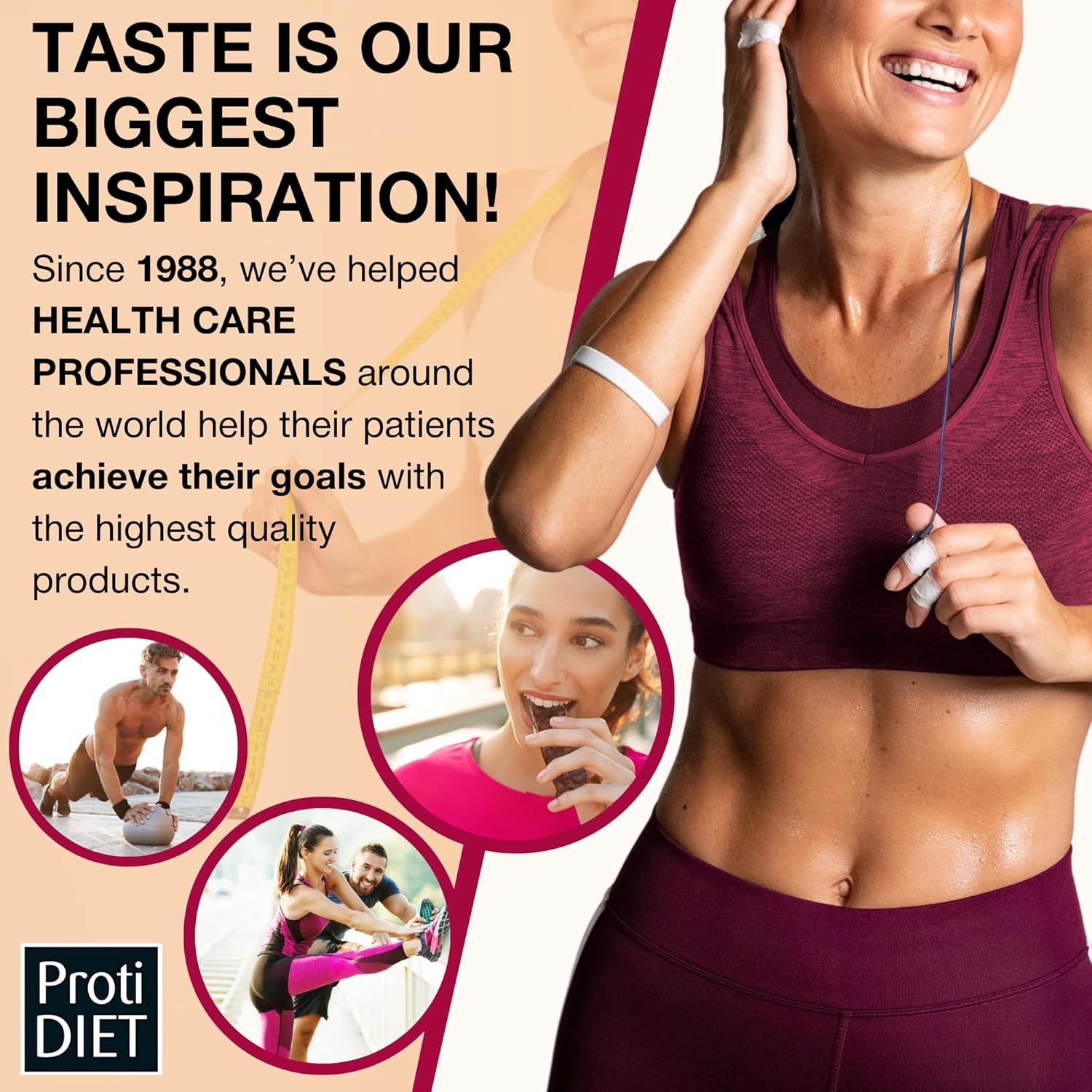 High Protein ProtiDIET Peanut Butter & Smooth Caramel Crisp Bars - Gluten-Free & GMO-Free Meal Replacement Snacks for Adults - 7 Bars