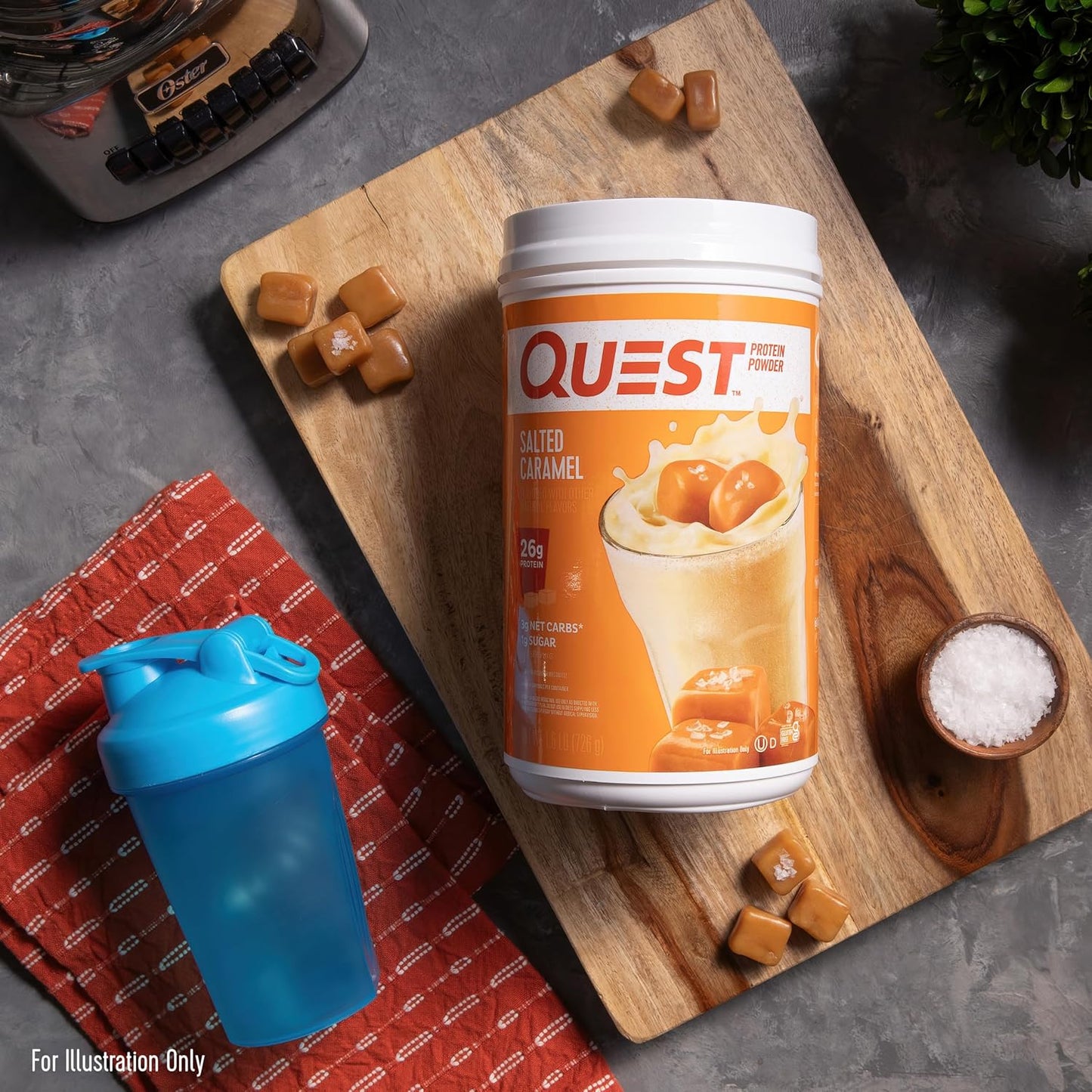 High Protein Salted Caramel Powder - Low Sugar, Gluten Free, 24 Servings
