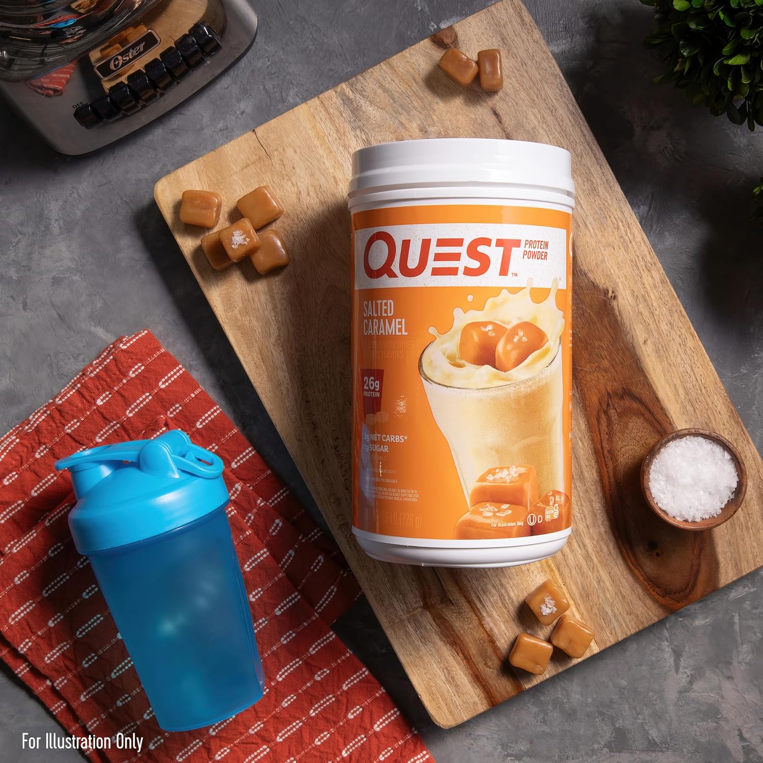 High Protein Salted Caramel Powder - Low Sugar, Gluten Free, 24 Servings