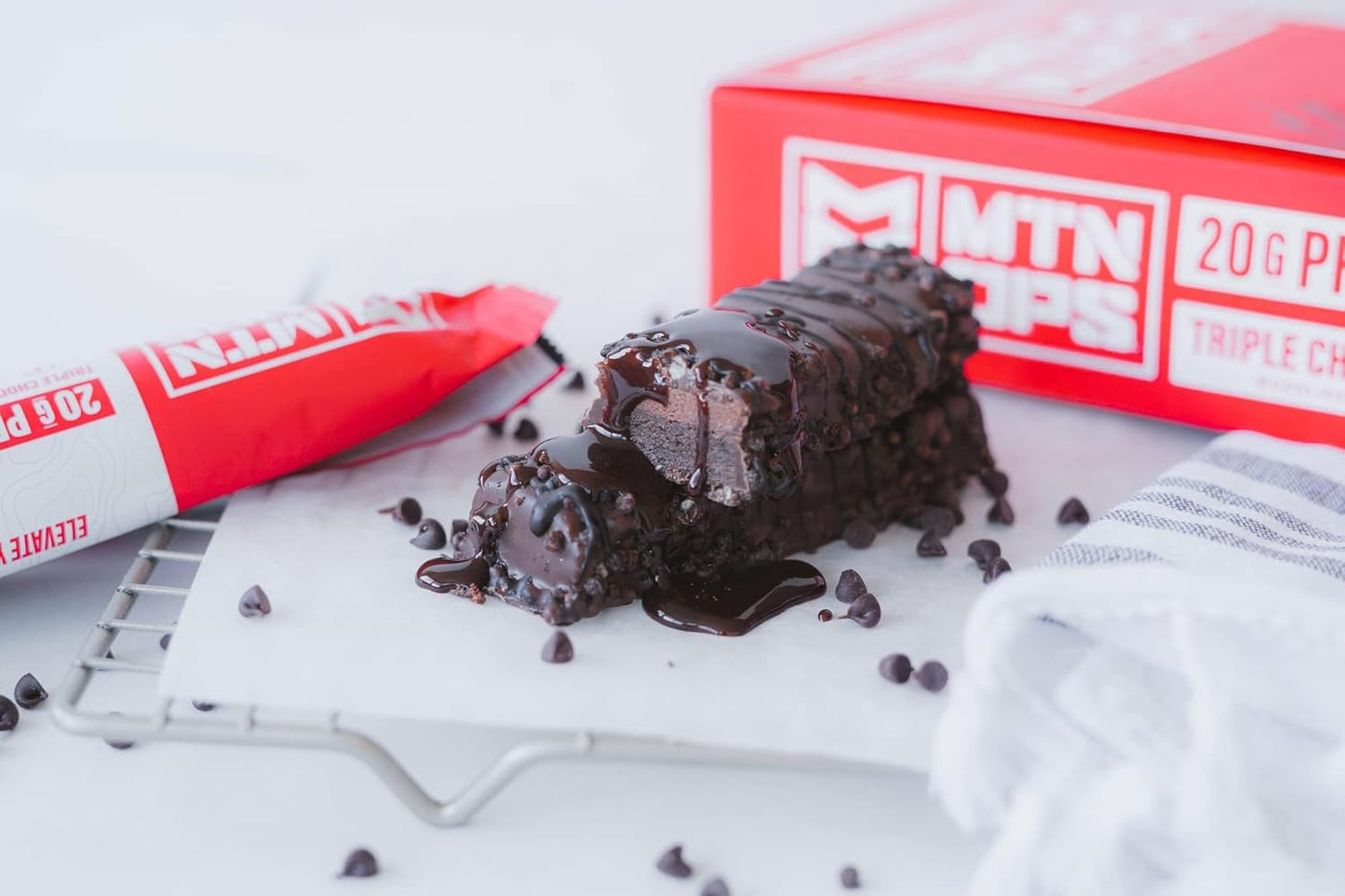 High Protein Triple Chocolate Mudslide Bars with Whey Isolate, Whey Concentrate, and Collagen - 10 Count, Low Sugar, Gluten Free