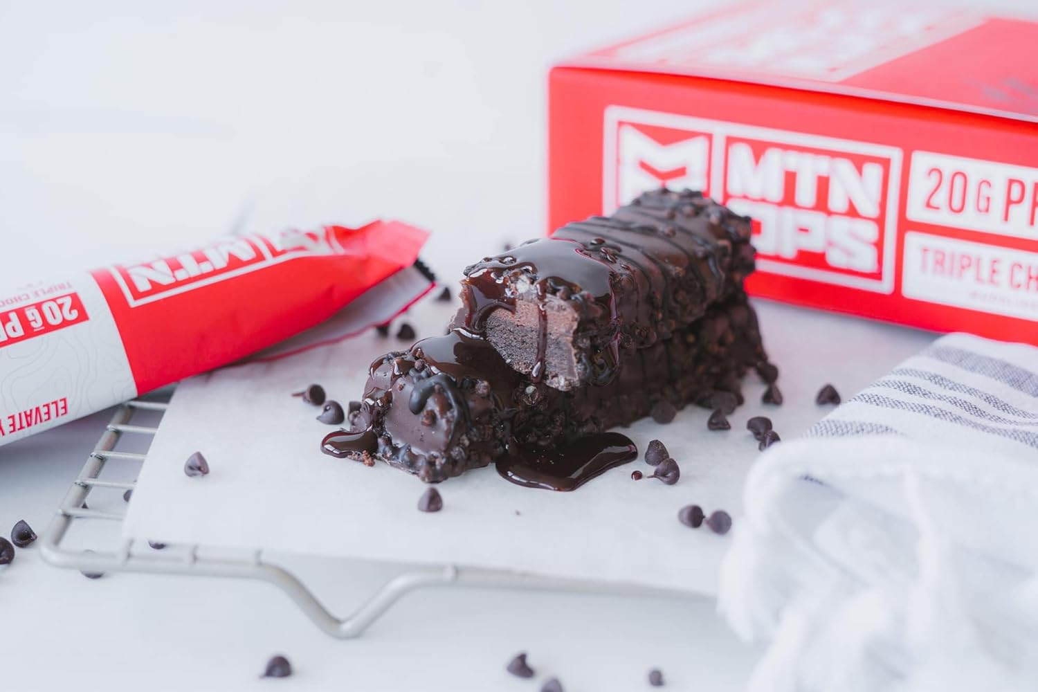 High Protein Triple Chocolate Mudslide Bars with Whey Isolate, Whey Concentrate, and Collagen - 10 Count, Low Sugar, Gluten Free