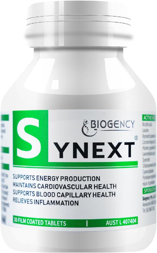 High Purity Biogency Synext NMN Supplement 2 Pack - NAD+ Supplement with Liposomal NR Resveratrol Quercetin - Anti-Aging, Energy, Focus - 30 Tabs