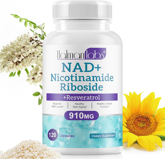 High Purity Liposomal NAD+ Supplement with Resveratrol & Quercetin - 120 Capsules for Anti-Aging, Focus, Energy - BoostGo Australia