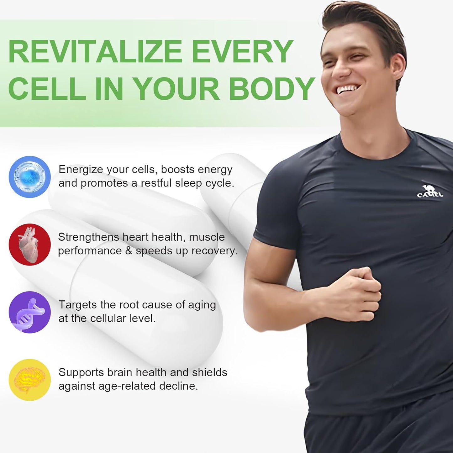 High Purity NAD Plus Supplement Capsules with Resveratrol & Quercetin - 900MG Liposomal Nicotinamide Riboside for Anti-Aging & Energy Boost - 80 Count