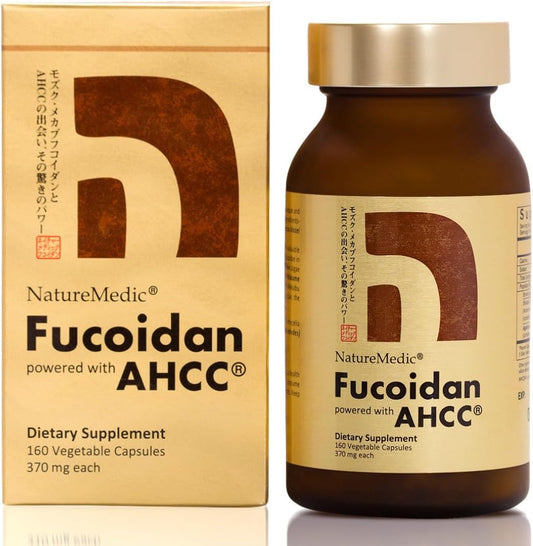 High Purity Organic Fucoidan & AHCC Immunity Supplement - 160 Capsules Made in Japan