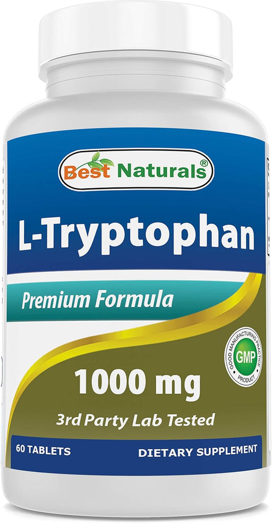 High-Quality 1000mg L-Tryptophan Tablets - 60 Count