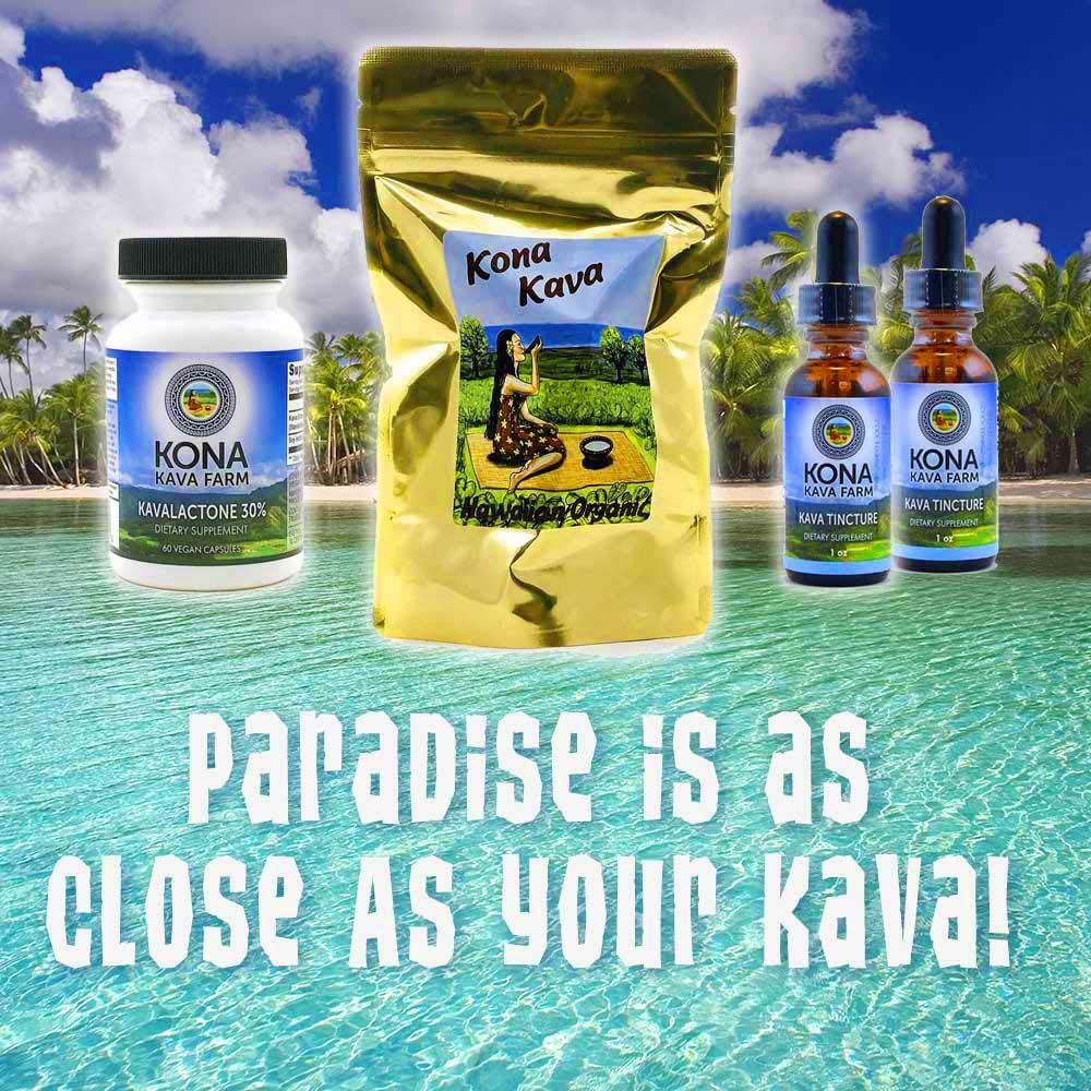 High-Quality 30% Kavalactone Kava Extract Capsules from Kona Kava Farm - 60 Capsules
