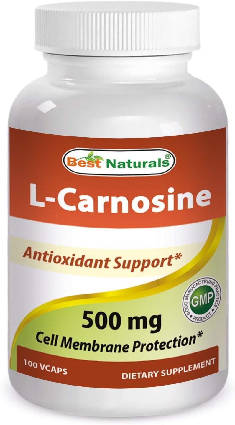High Quality 500mg L-Carnosine Vcaps - 100 Count (Pack of 1) - Top Natural Supplement for Health
