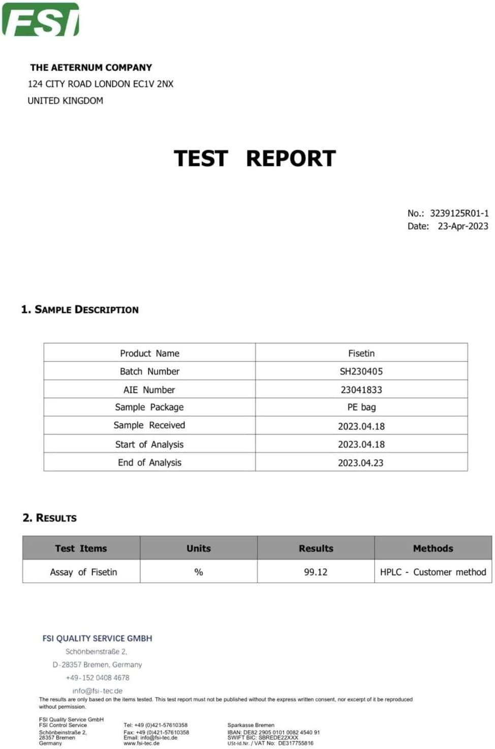 High-Quality Aeternum Fisetin Capsules for Optimal Health and Wellness
