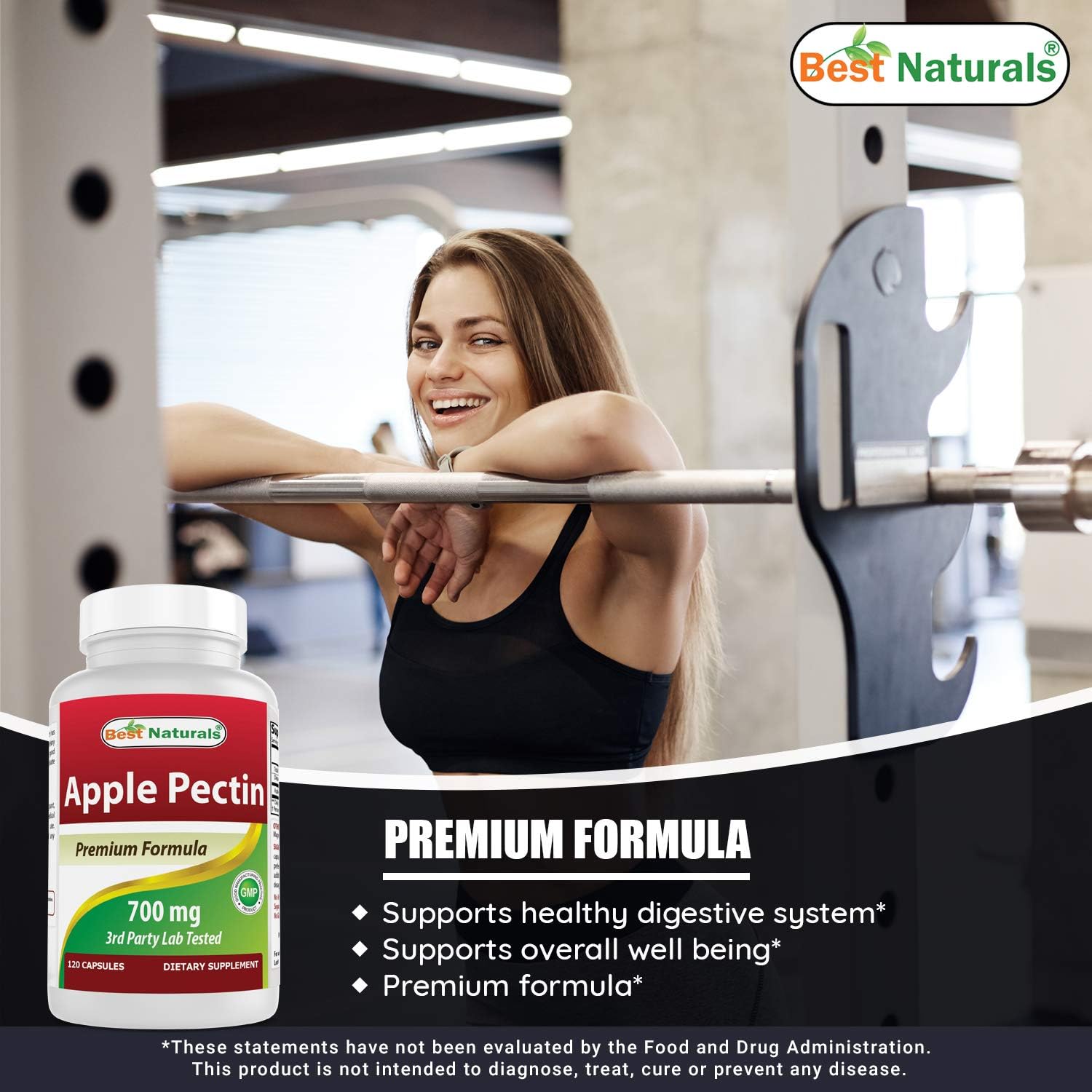 High-Quality Apple Pectin with Selenium Supplement - 700mg Pectin & 200mcg Selenium for Immune Support