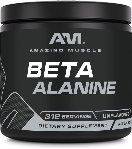 High-Quality Beta-Alanine Powder Supplement | 1600 Mg | Unflavored | 500 G (1.1 LB) | 312 Servings | Non-GMO | Made in USA