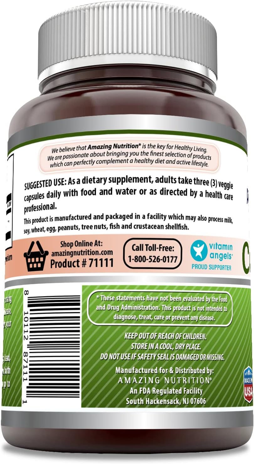 High-Quality Celery Seed Extract Supplement | 1500 Mg | 240 Veggie Capsules | Non-GMO | Gluten-Free | Made in USA by Amazing Nutrition