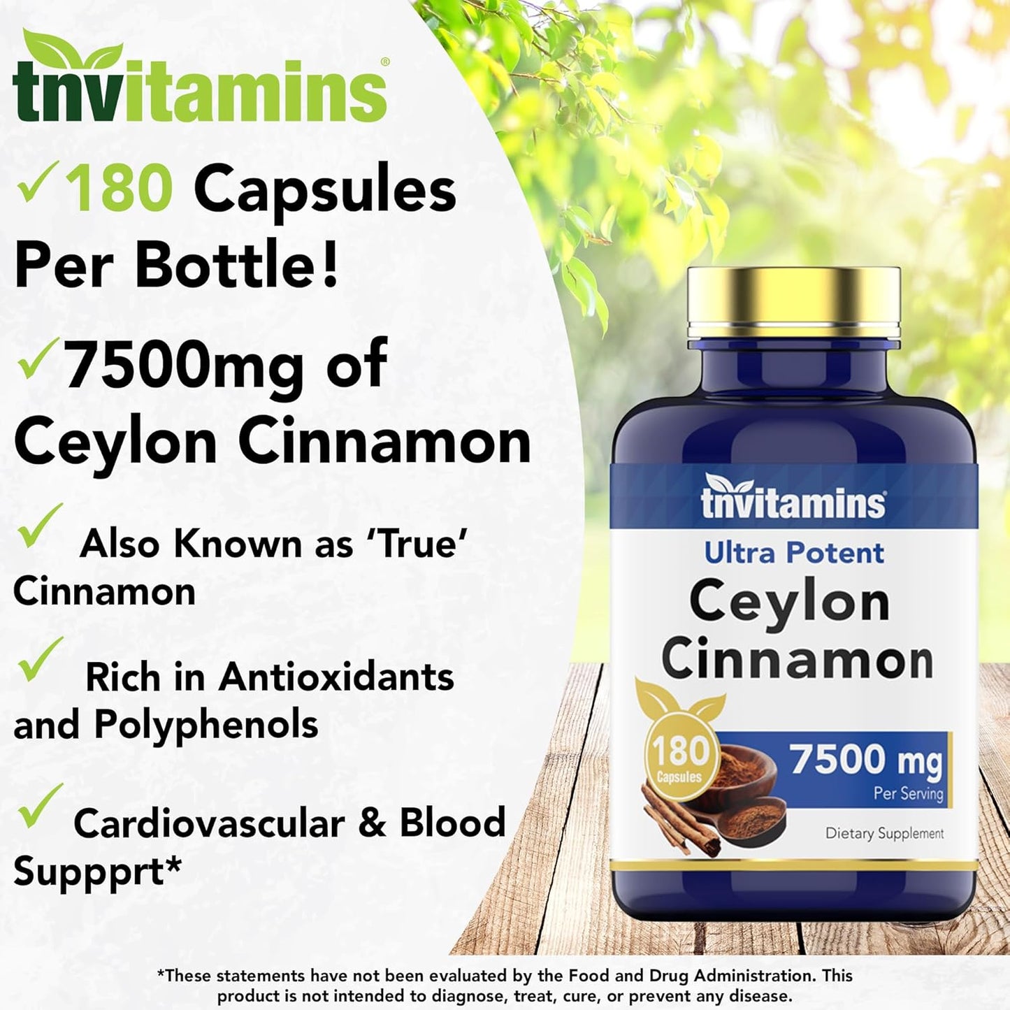 High-Quality Cinnamon Complex with Ceylon Cinnamon for Optimal Health Support