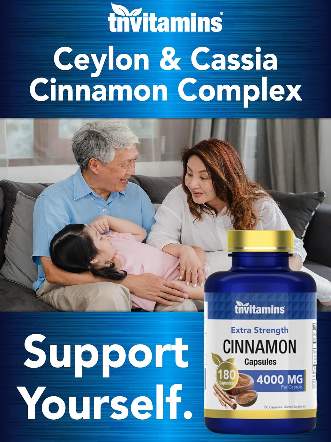 High-Quality Cinnamon Complex with Ceylon Cinnamon for Optimal Health Support