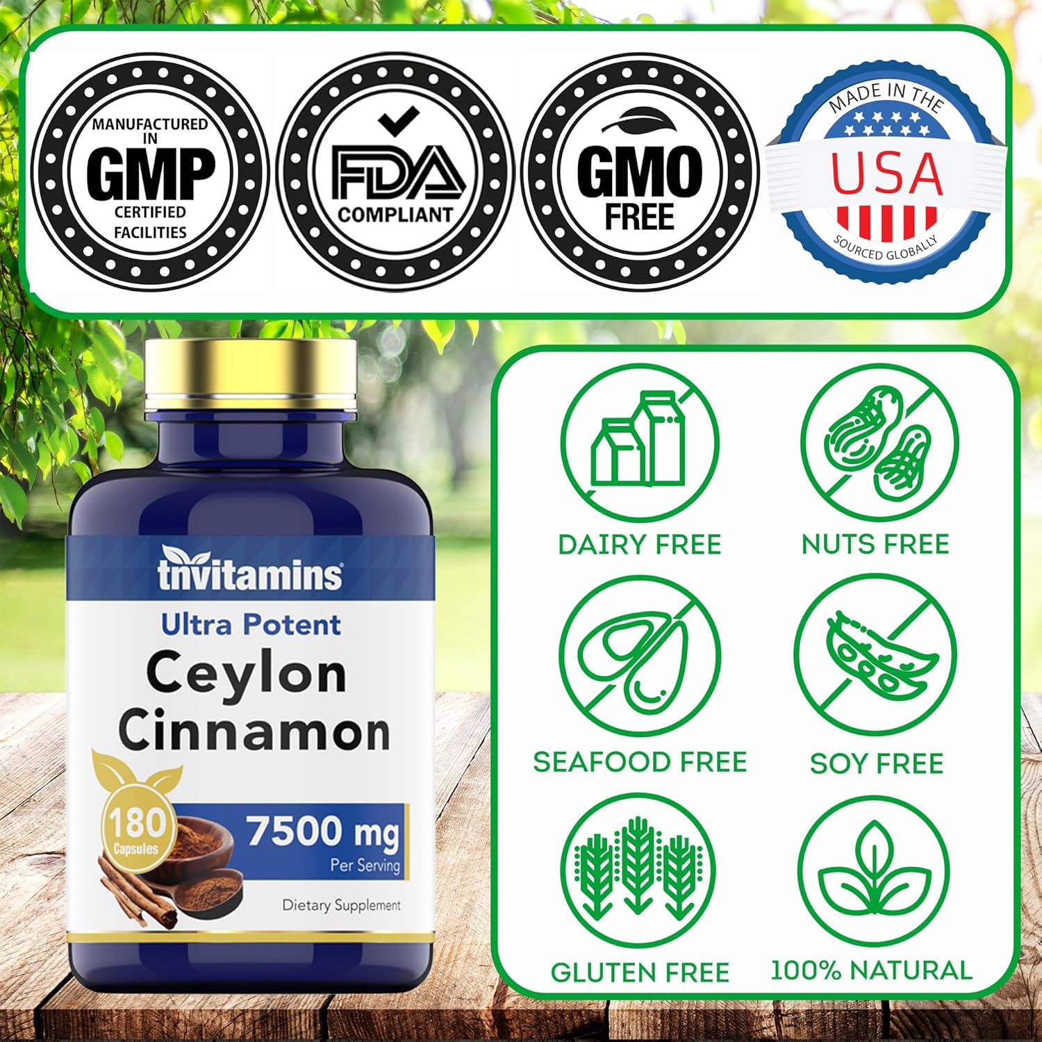 High-Quality Cinnamon Complex with Ceylon Cinnamon for Optimal Health Support