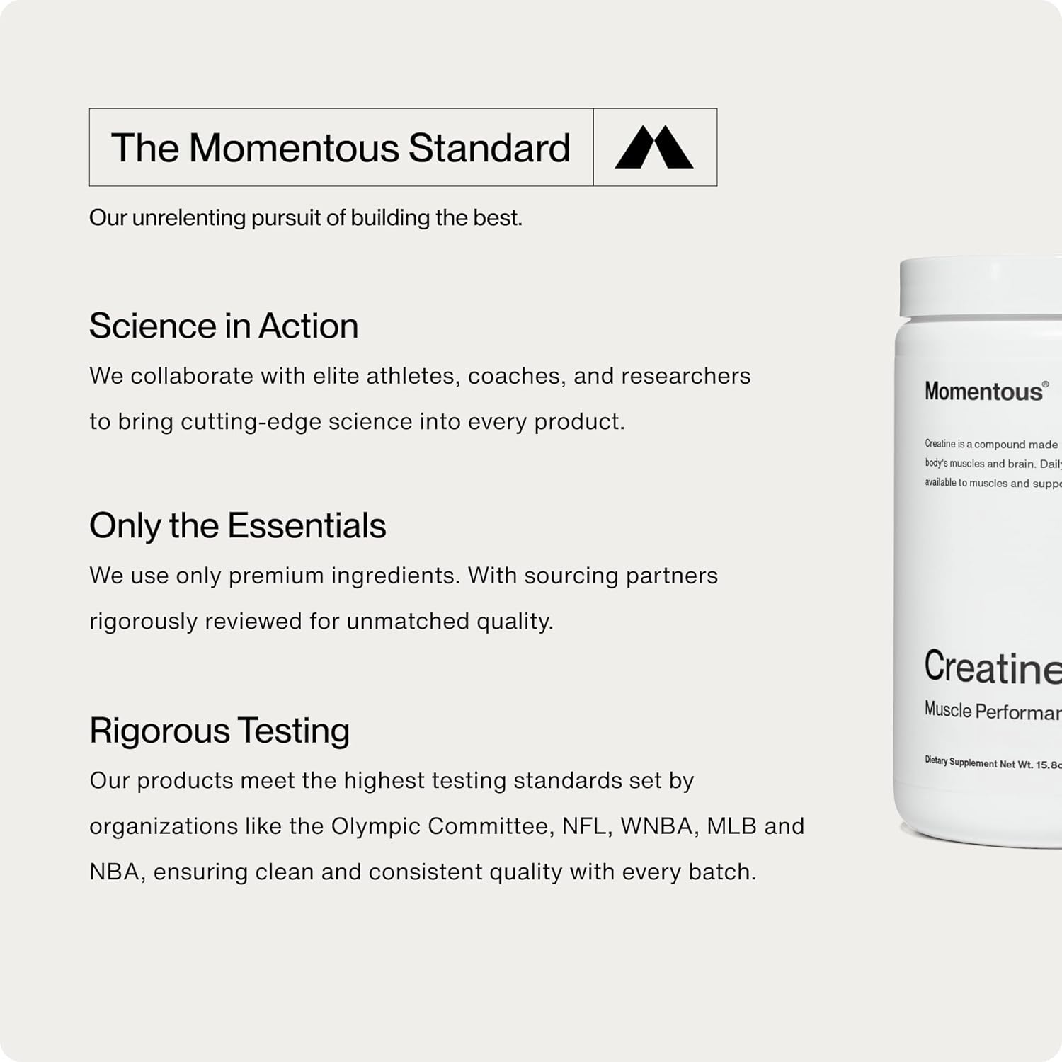 High-Quality Creapure Creatine Monohydrate Powder for Strength, Lean Muscle, & Recovery - 5g per Serving, 90 Servings - Ideal for Men & Women
