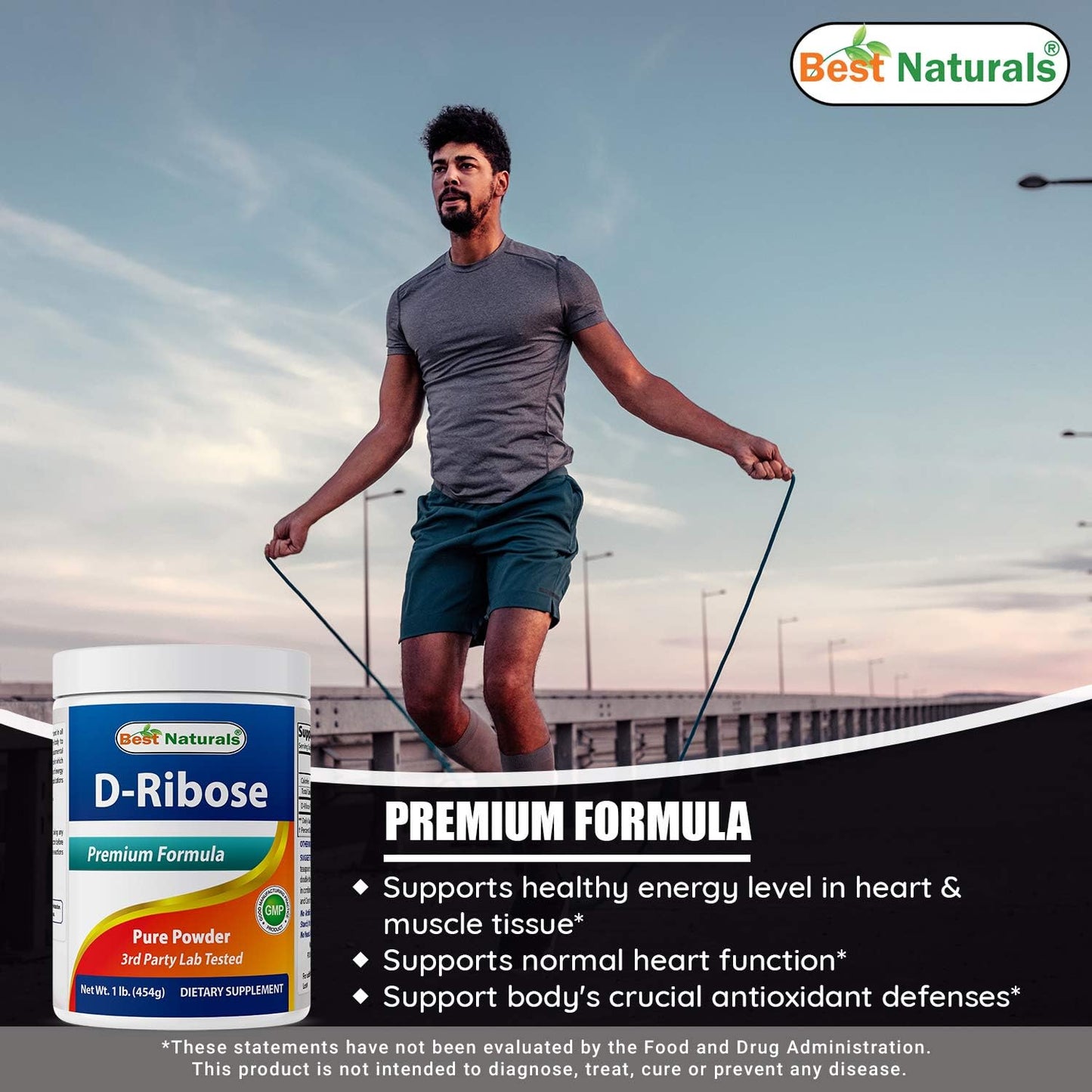 High-Quality D-Ribose Powder and NAC 600 mg Combo for Optimal Health - 1 Pound