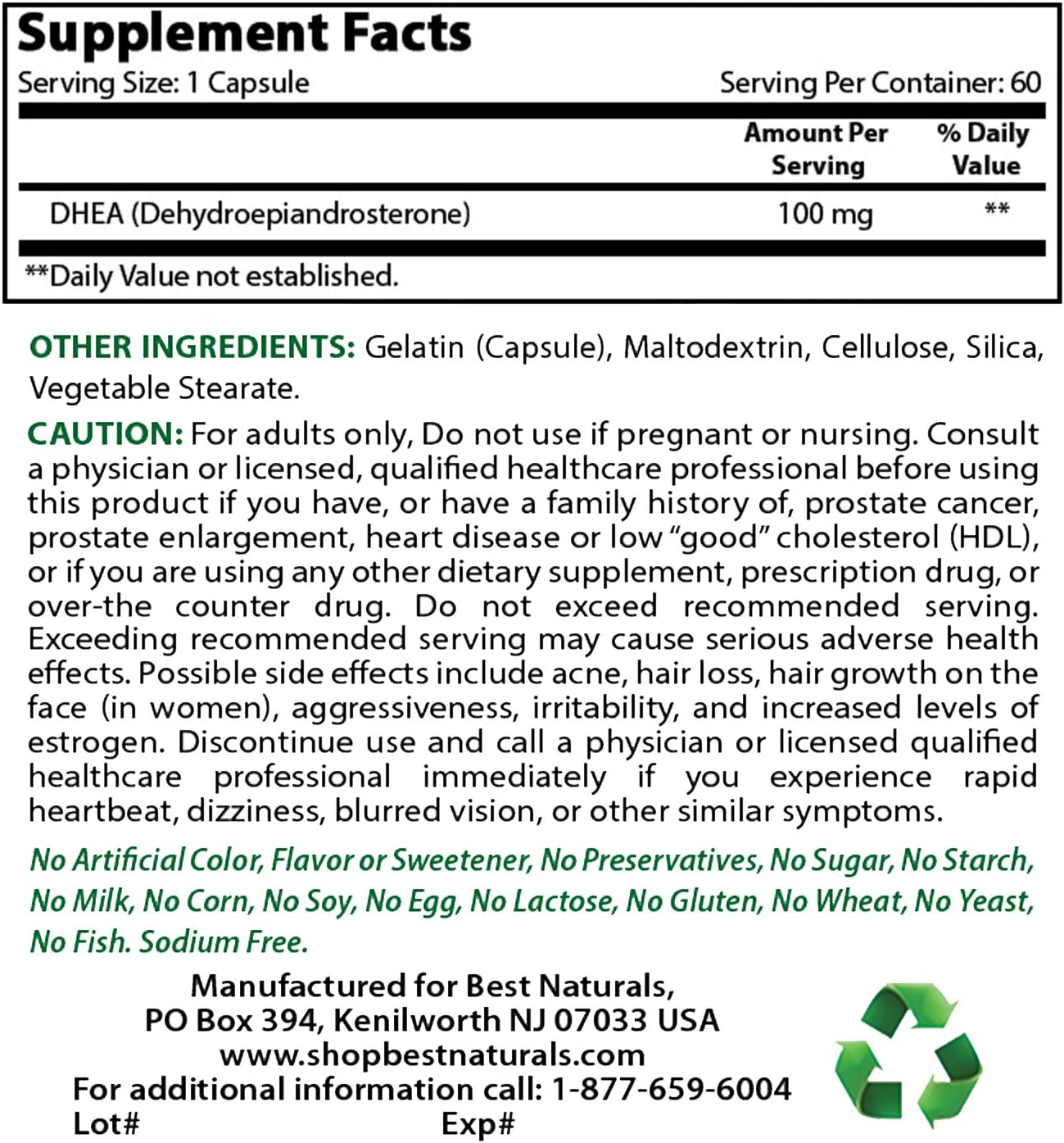 High-Quality DHEA 100mg and Hyaluronic Acid 200mg Supplement for Optimal Health