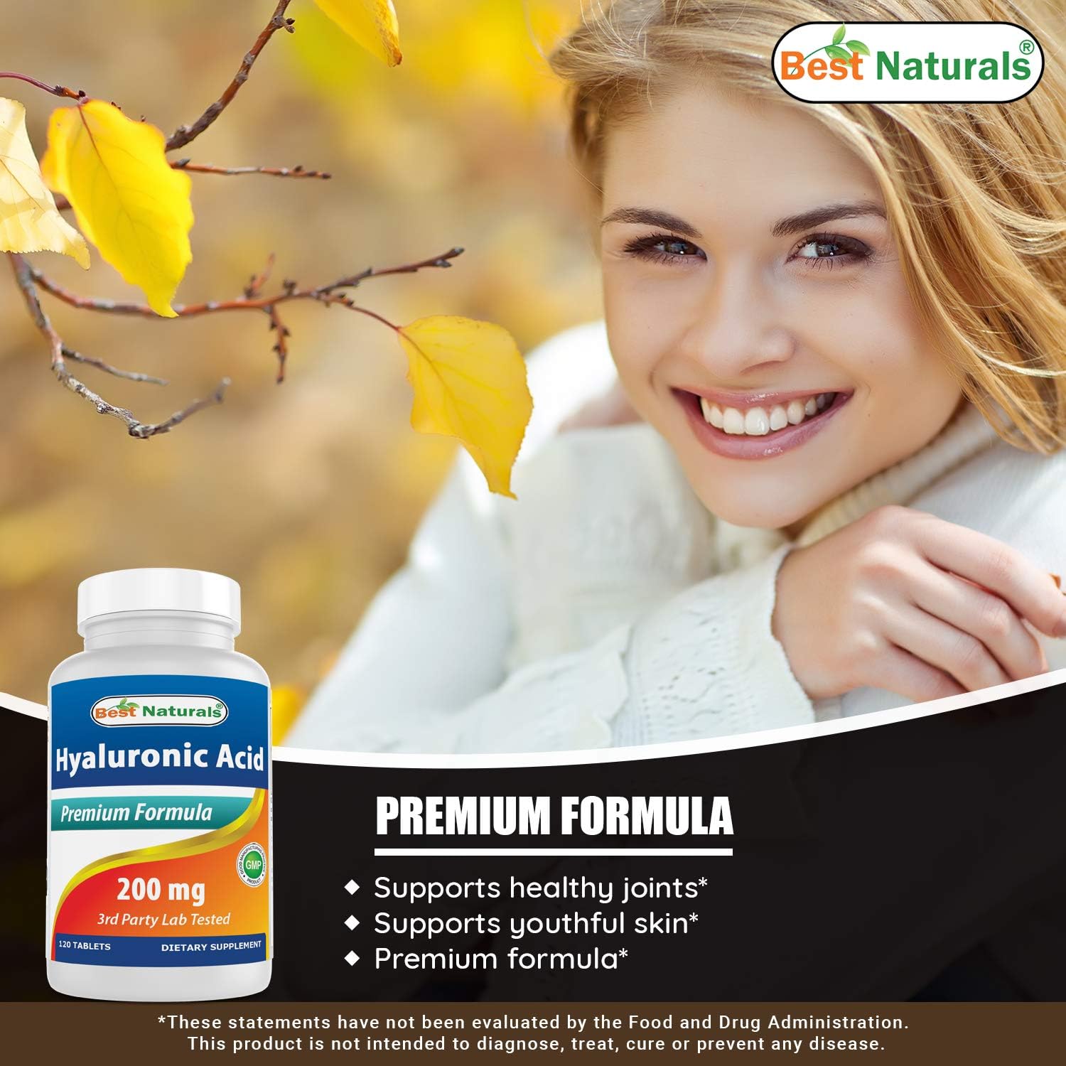 High-Quality DHEA 100mg and Hyaluronic Acid 200mg Supplement for Optimal Health