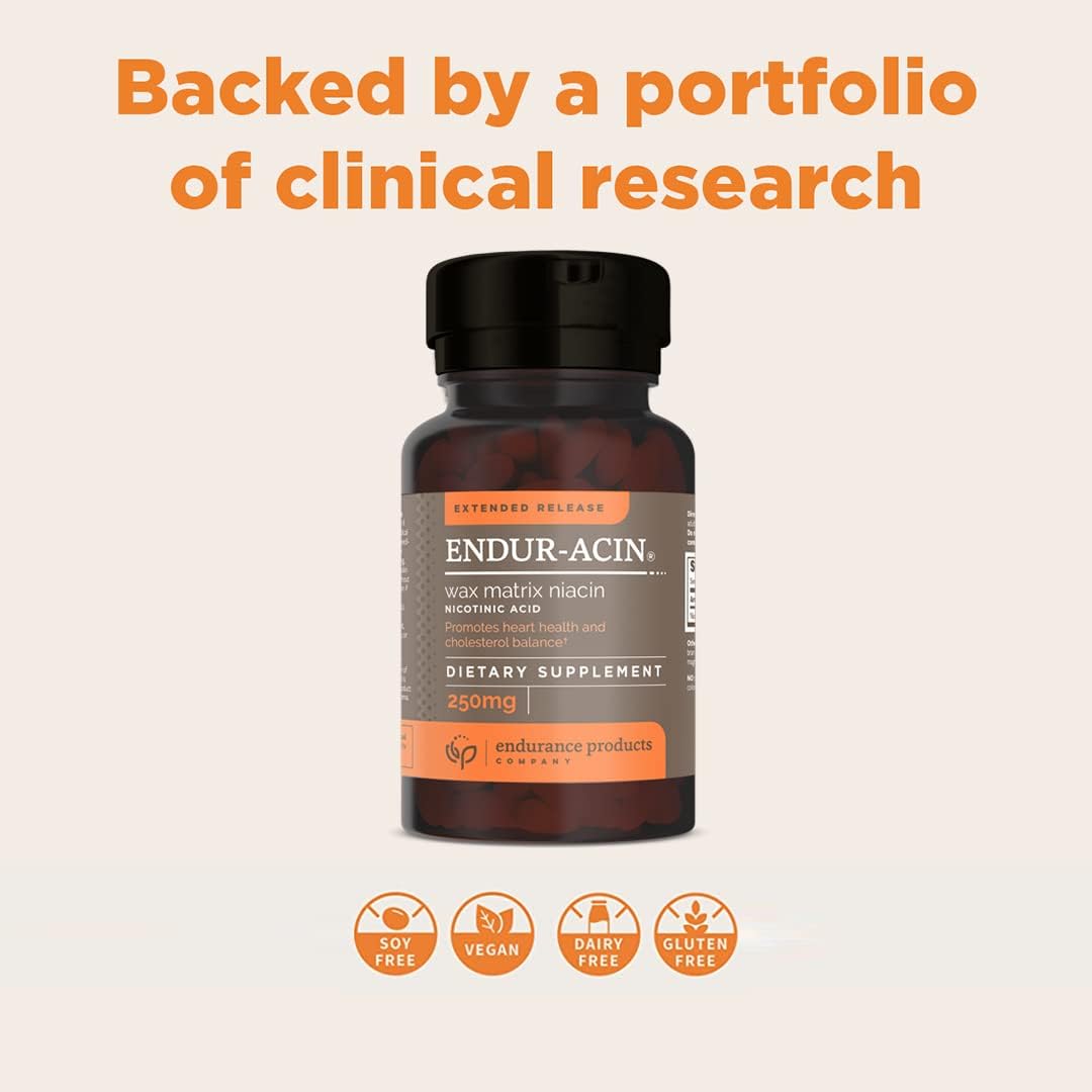 High-Quality Endurance Products: Grape Seed Extract & Extended-Release Niacin - 320 Tablets for Heart Health & Energy Boost