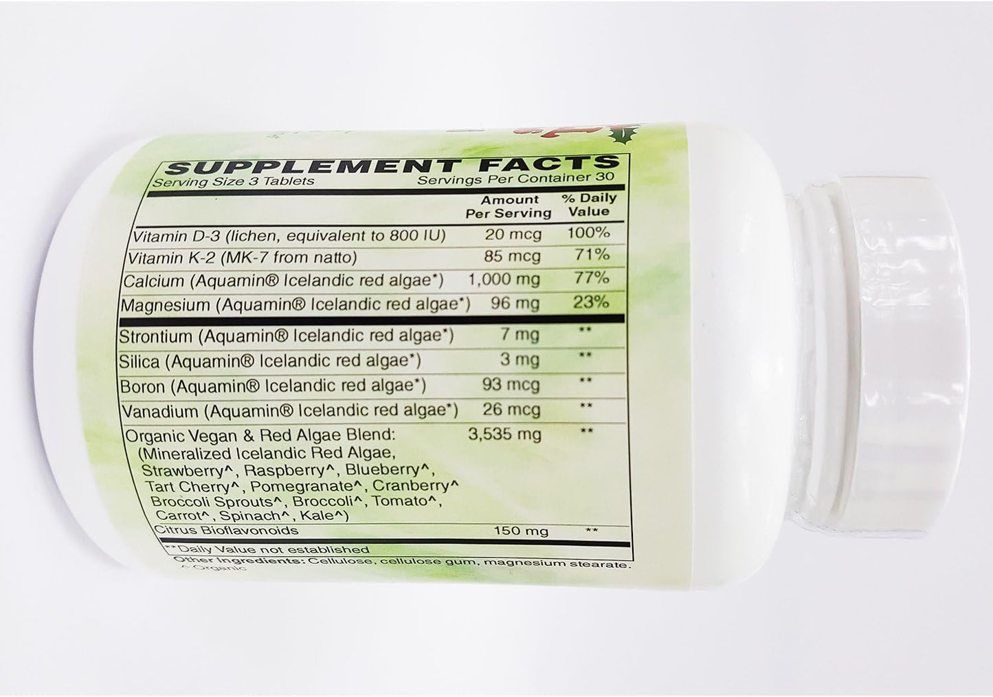 High-Quality Holly Hill Health Foods Algae Calcium Supplement 1,000 mg - 90 Tablets