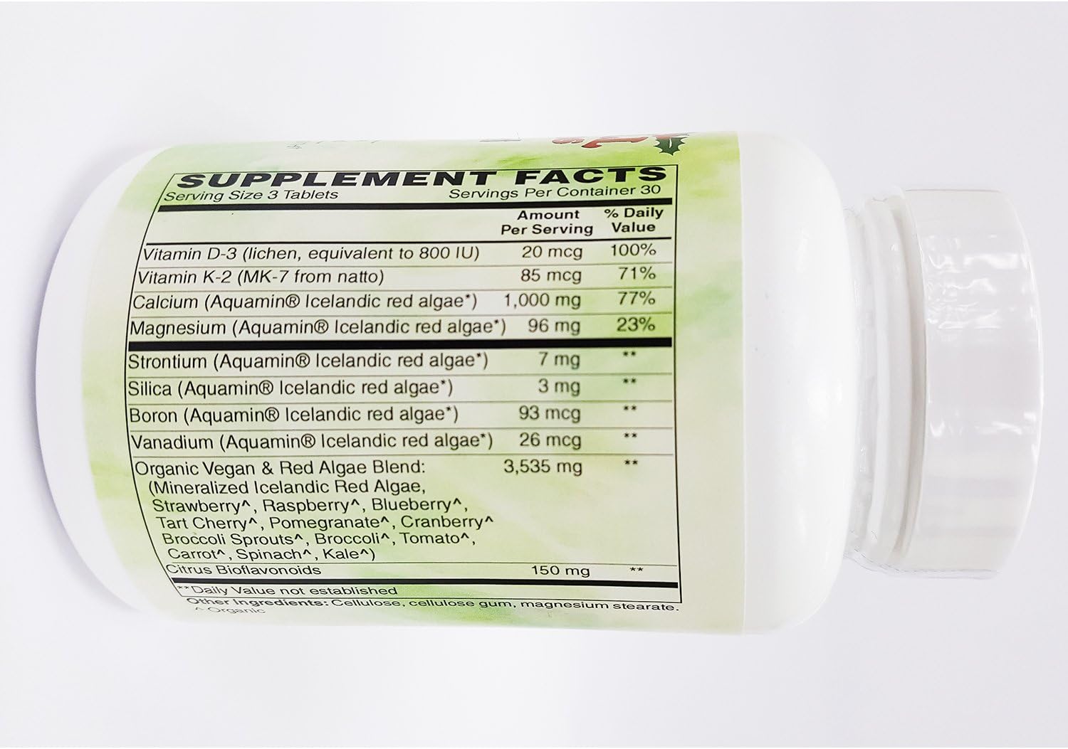 High-Quality Holly Hill Health Foods Algae Calcium Supplement 1,000 mg - 90 Tablets