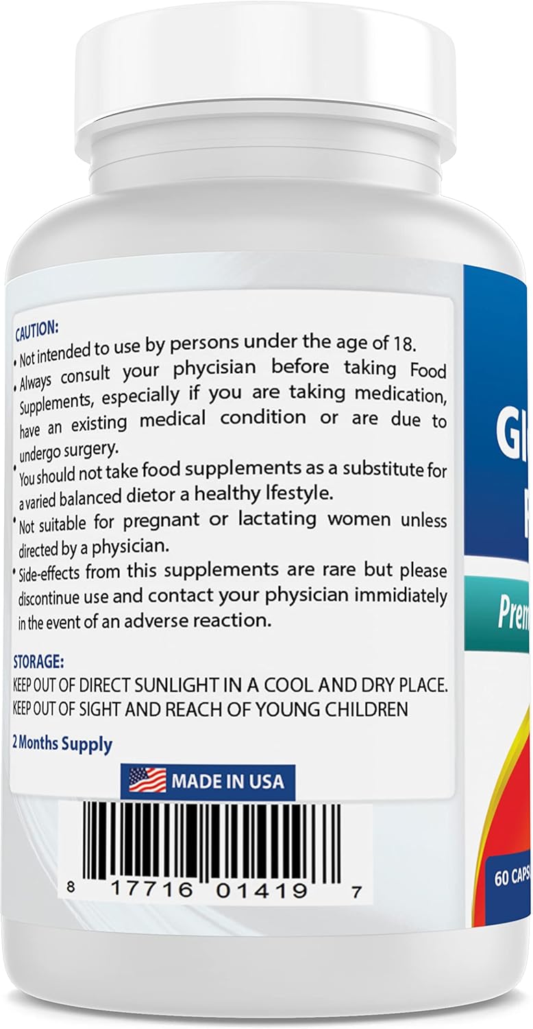 High-Quality L-Glutathione Supplement - 250mg, 60 Capsules