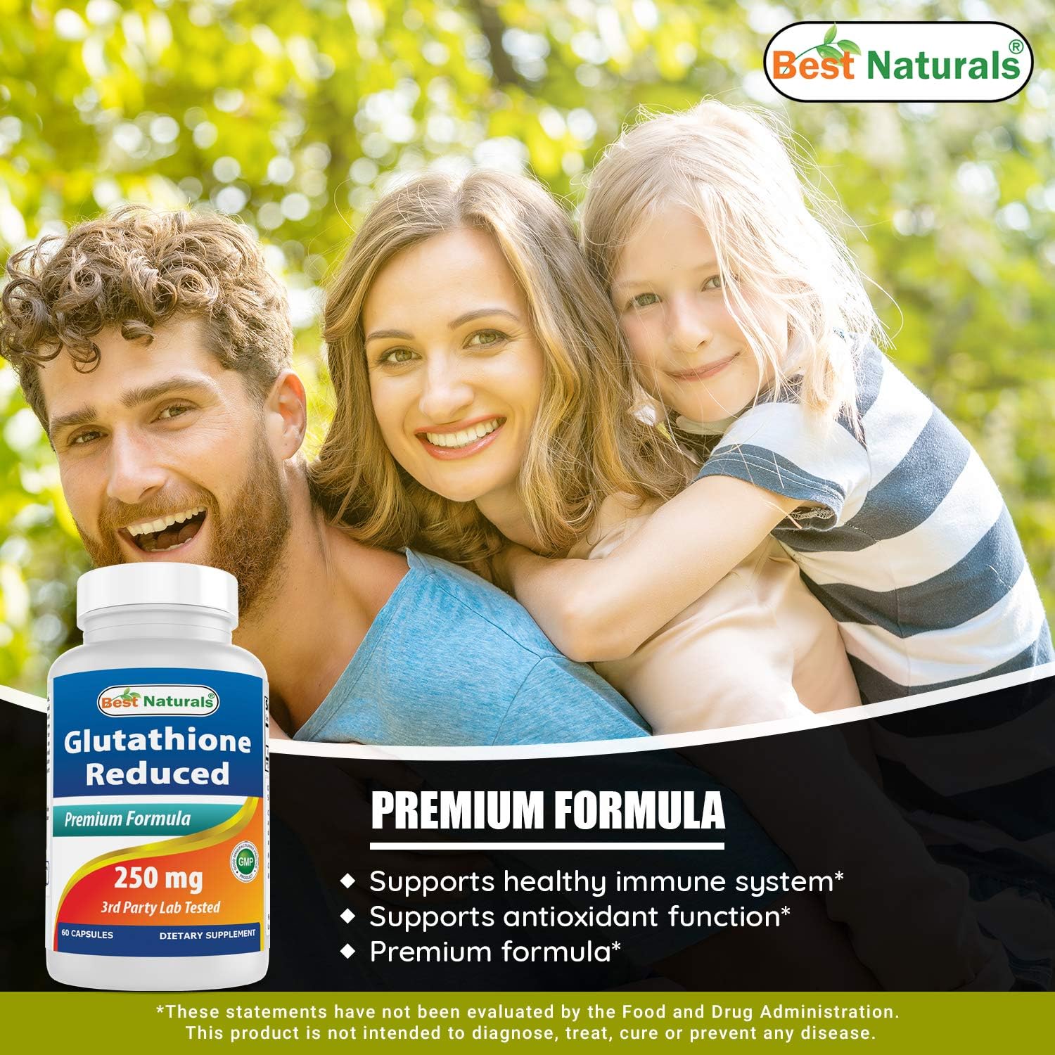 High-Quality L-Glutathione Supplement - 250mg, 60 Capsules