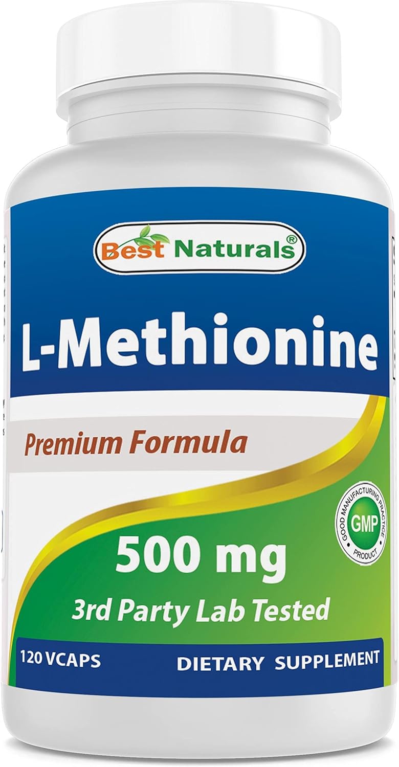 High-Quality L-Methionine Supplement - 500mg, 120 Veggie Capsules