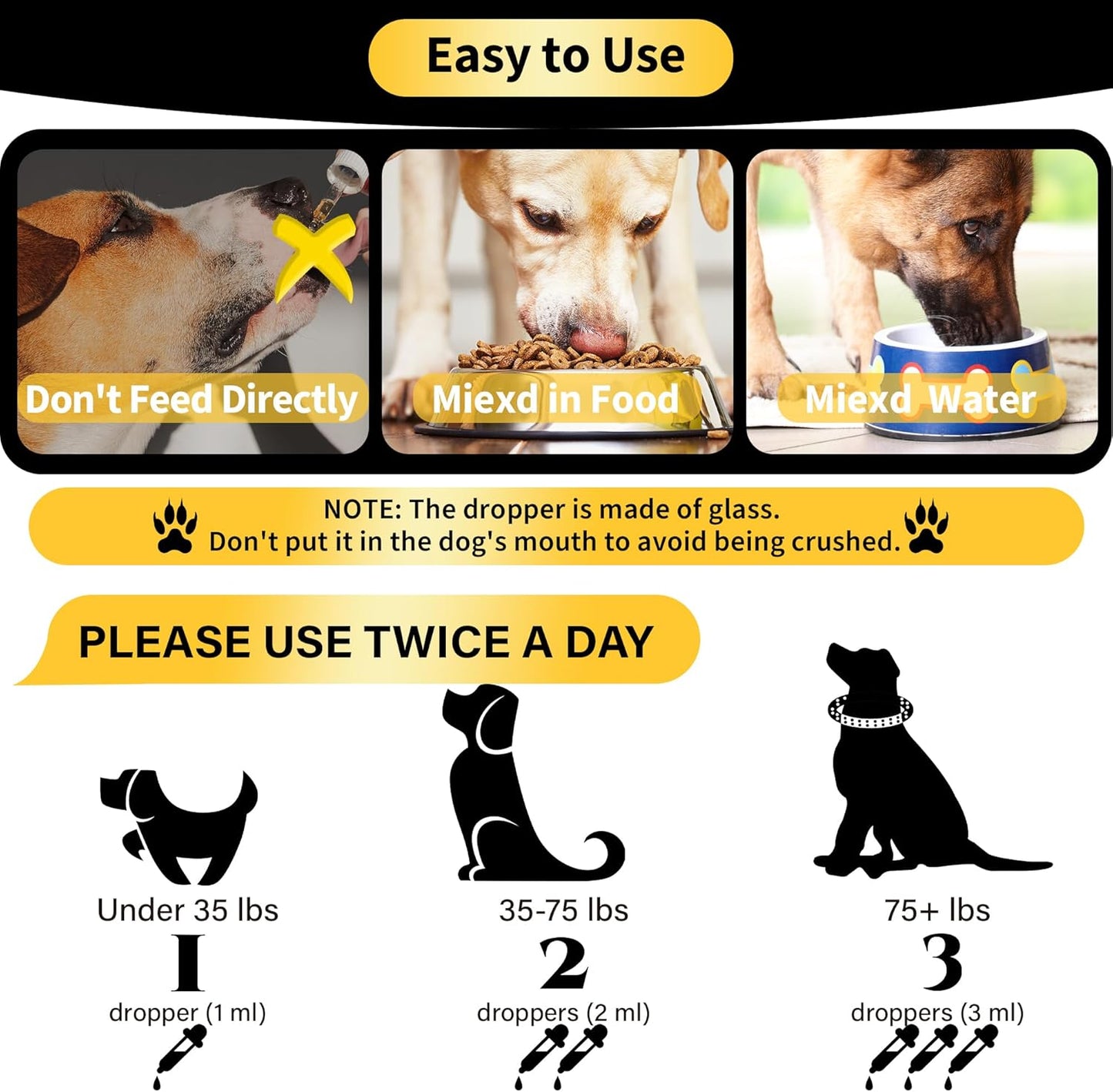 High-Quality Liquid Dog Multivitamin with 13 Essential Vitamins for Digestive, Immune, Skin, Coat, Bone, and Joint Health - 60ml Bottle for All Breeds and Ages