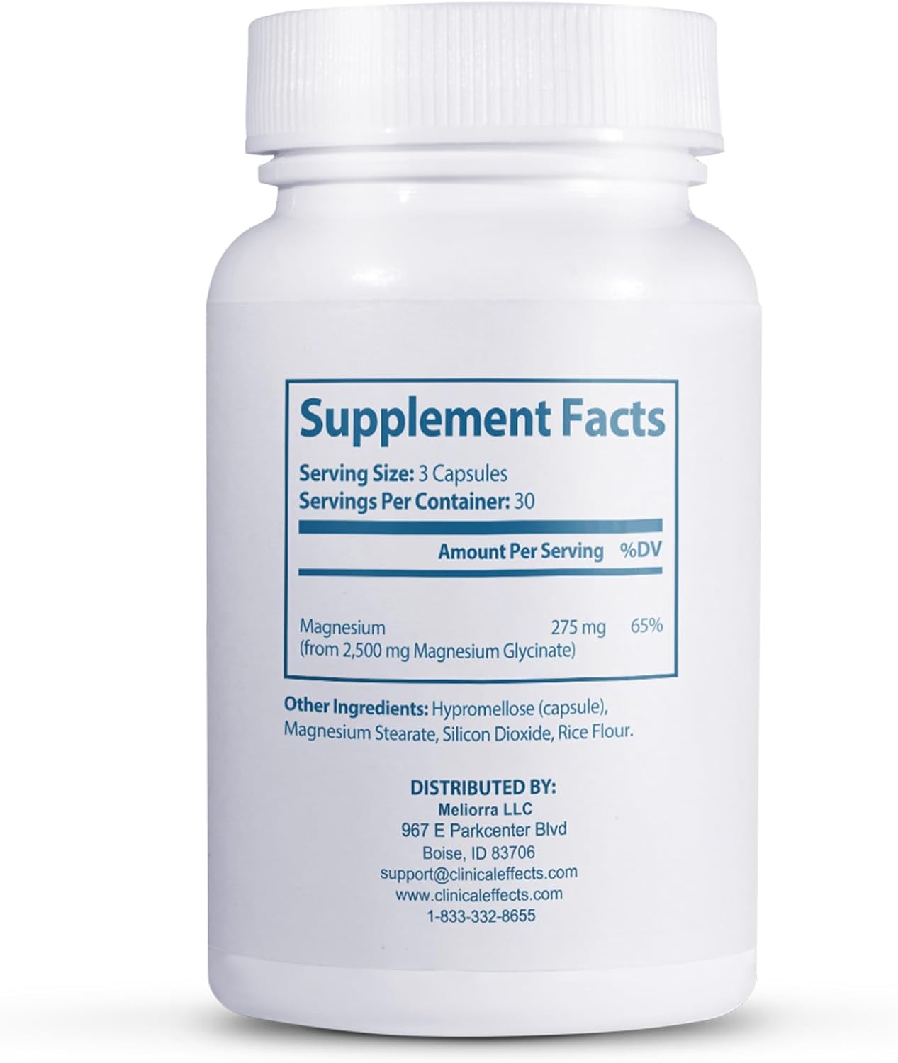 High-Quality Mag Relief Magnesium Glycinate Capsules - 275mg - 90 Capsules - Support Cramp Defense, Bone Health, Muscle & Nerve Function - Made in USA