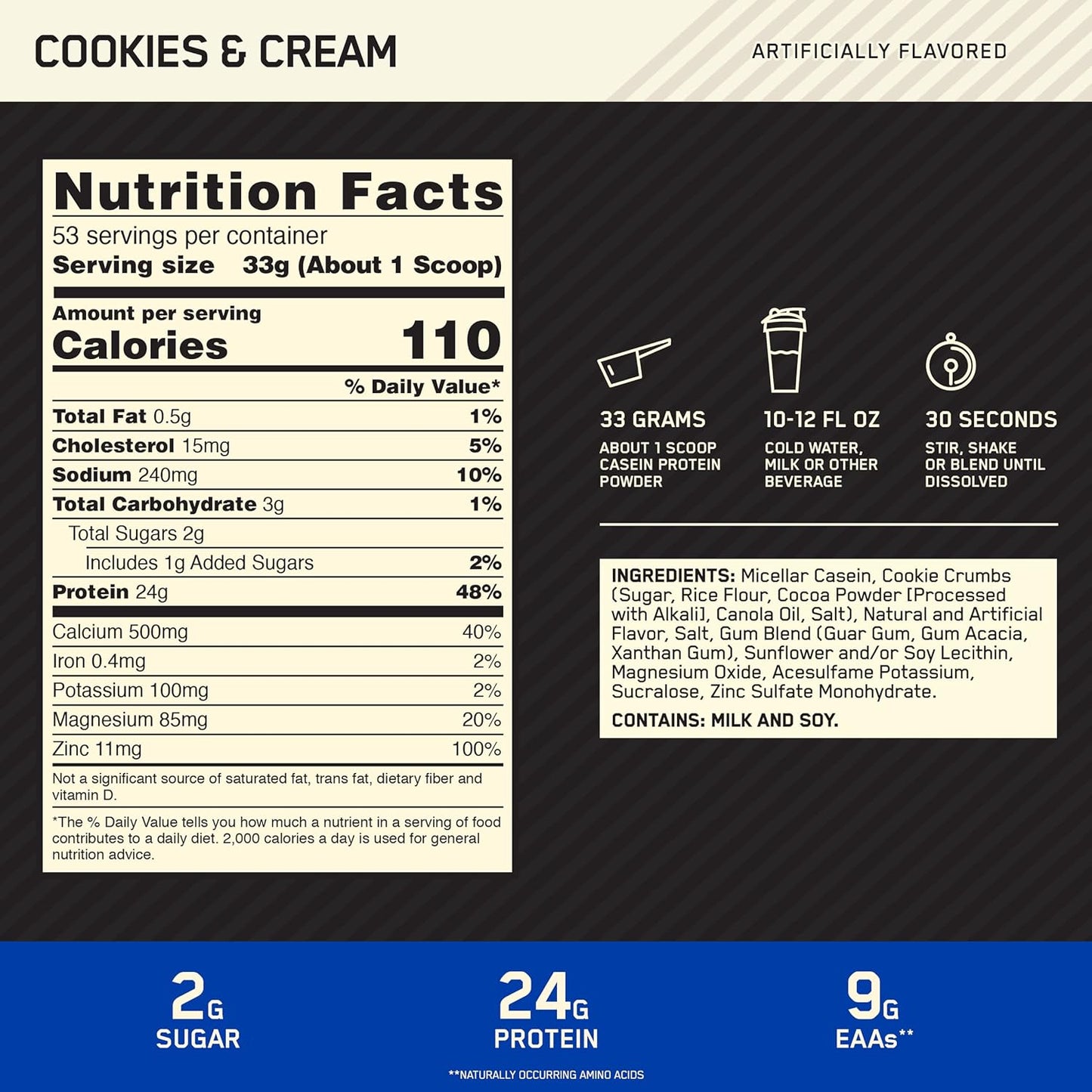 High-Quality Micellar Casein Protein Powder with ZMA for Muscle Recovery and Endurance - Ideal for Men and Women