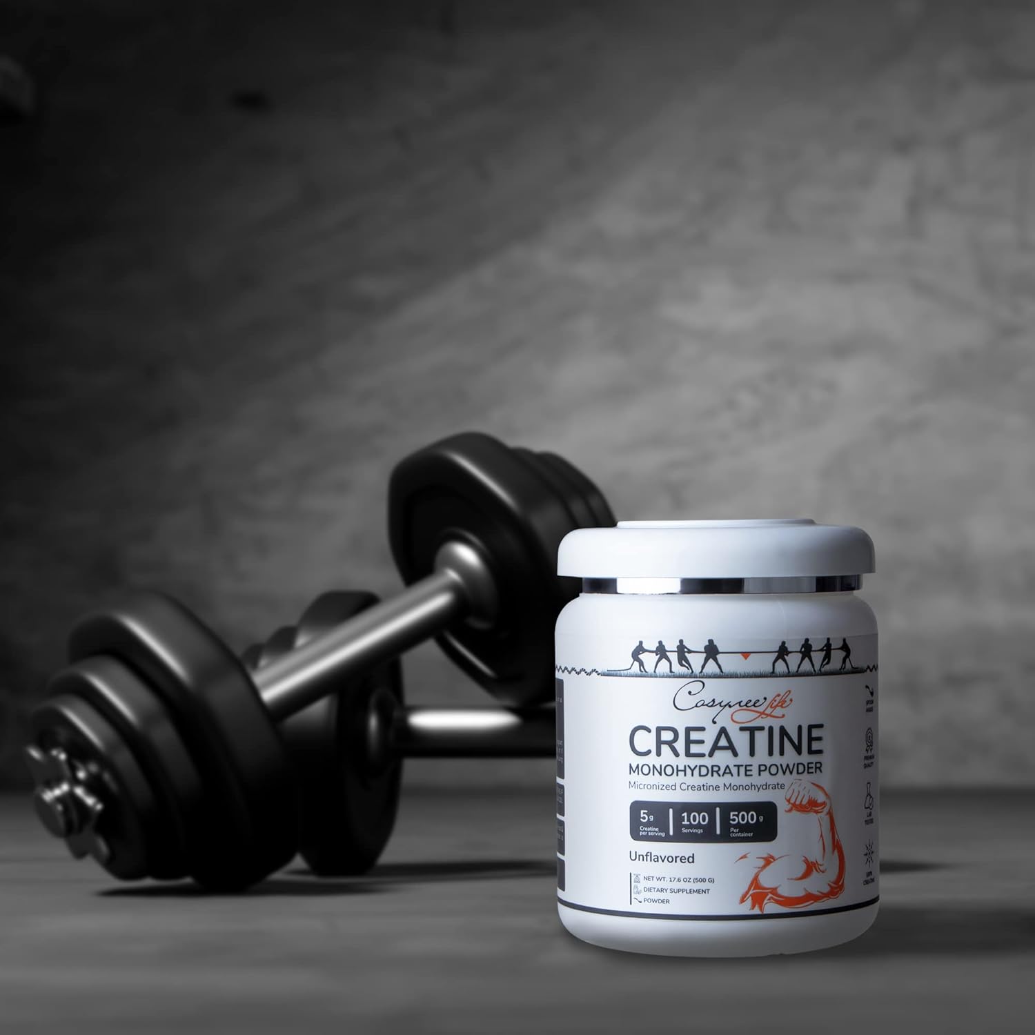 High-Quality Micronized Creatine Monohydrate Powder for Enhanced Energy and Lean Muscle Growth - 17.6oz (500g)
