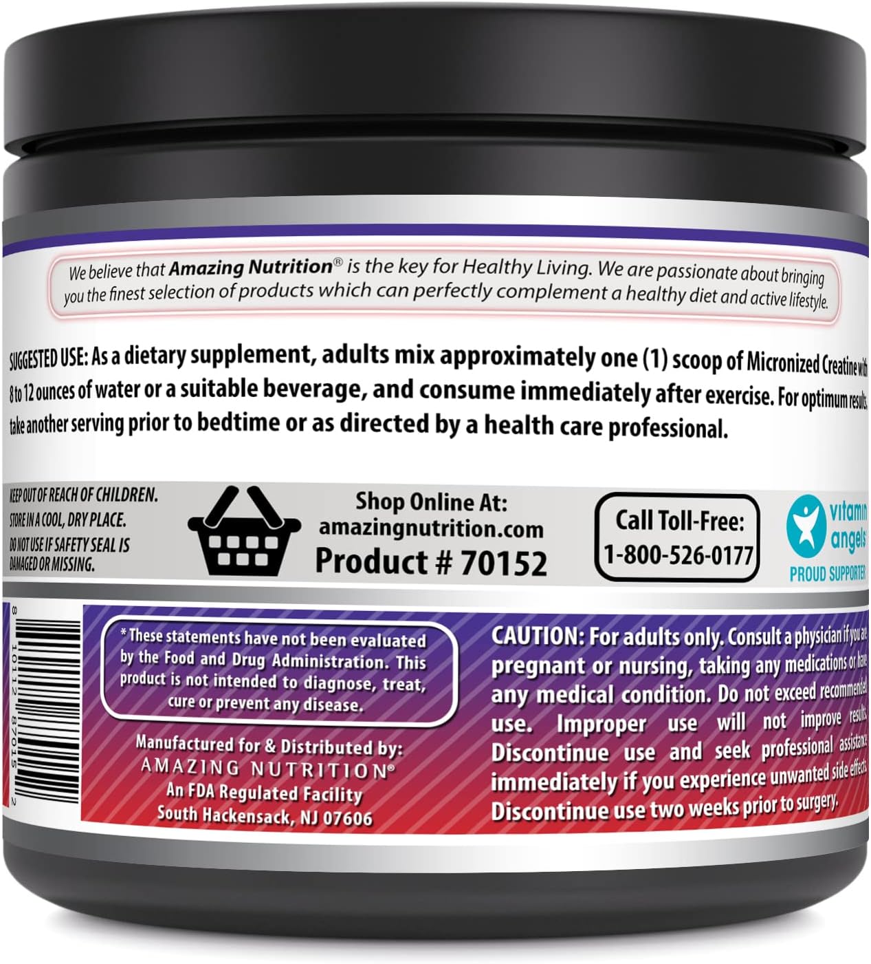 High-Quality Micronized Creatine Monohydrate Supplement | 5000 Mg | Non-GMO | Gluten Free | Made in USA | Fruit Punch Flavor
