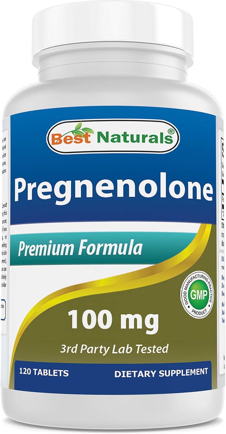 High-Quality Natural Pregnenolone Supplement - 100 mg, 120 Tablets