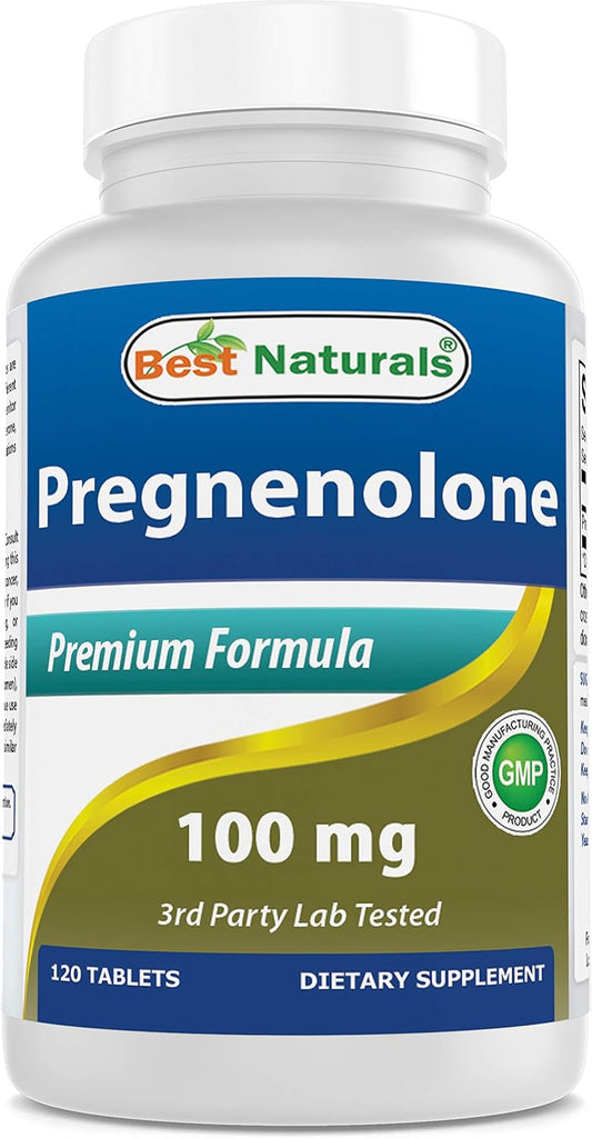 High-Quality Natural Pregnenolone Supplement - 100 mg, 120 Tablets