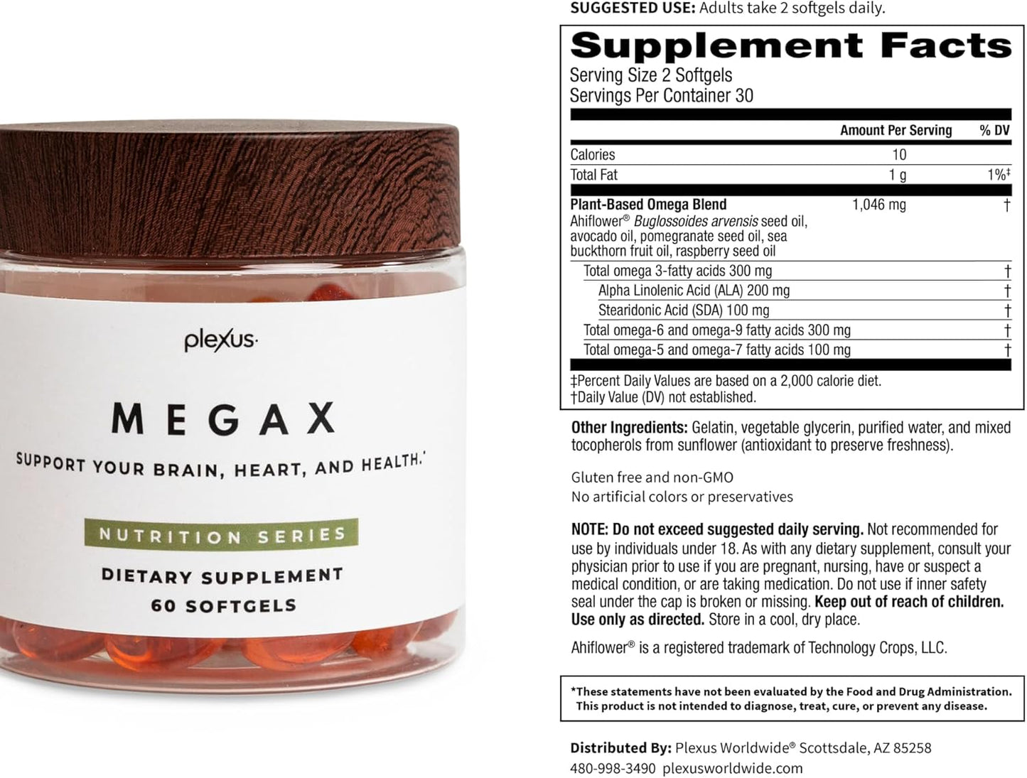High-Quality Omega Supplement - Plexus MegaX® - Essential Fatty Acids for Overall Wellness & Vitality