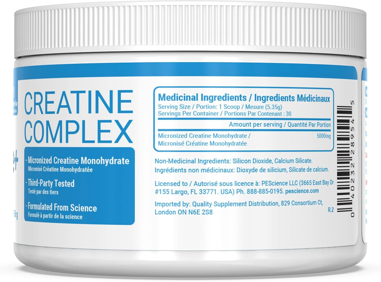 High-Quality PEScience TruCreatine Powder - 5g Creapure Creatine Monohydrate, Micronized - 30 Servings