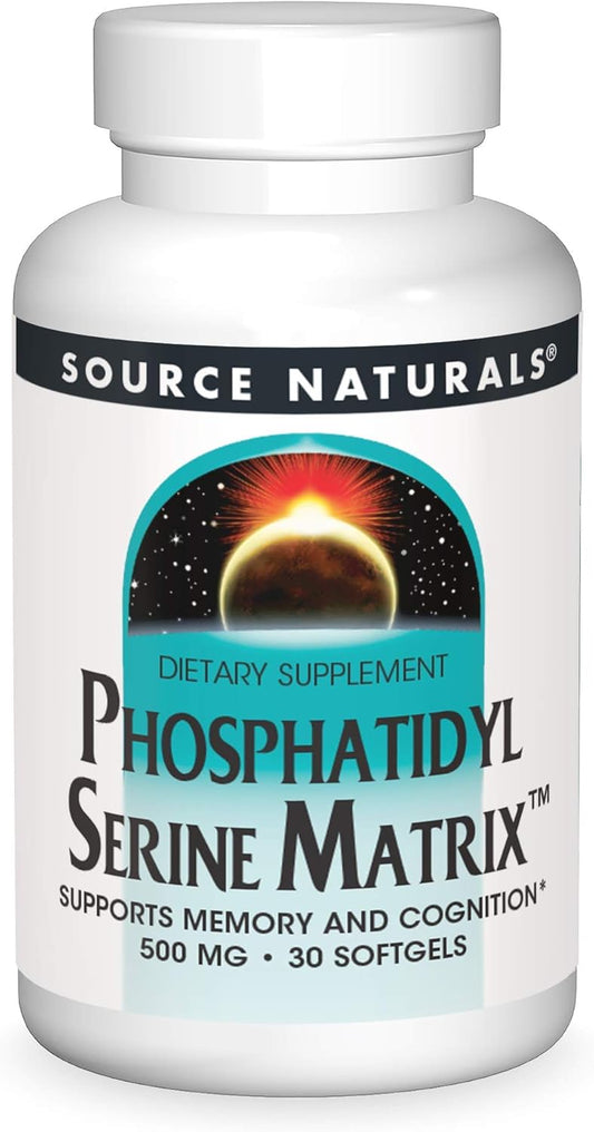 High-Quality Phosphatidyl Serine Matrix Supplement - 500 mg - 30 Softgels by Source Naturals